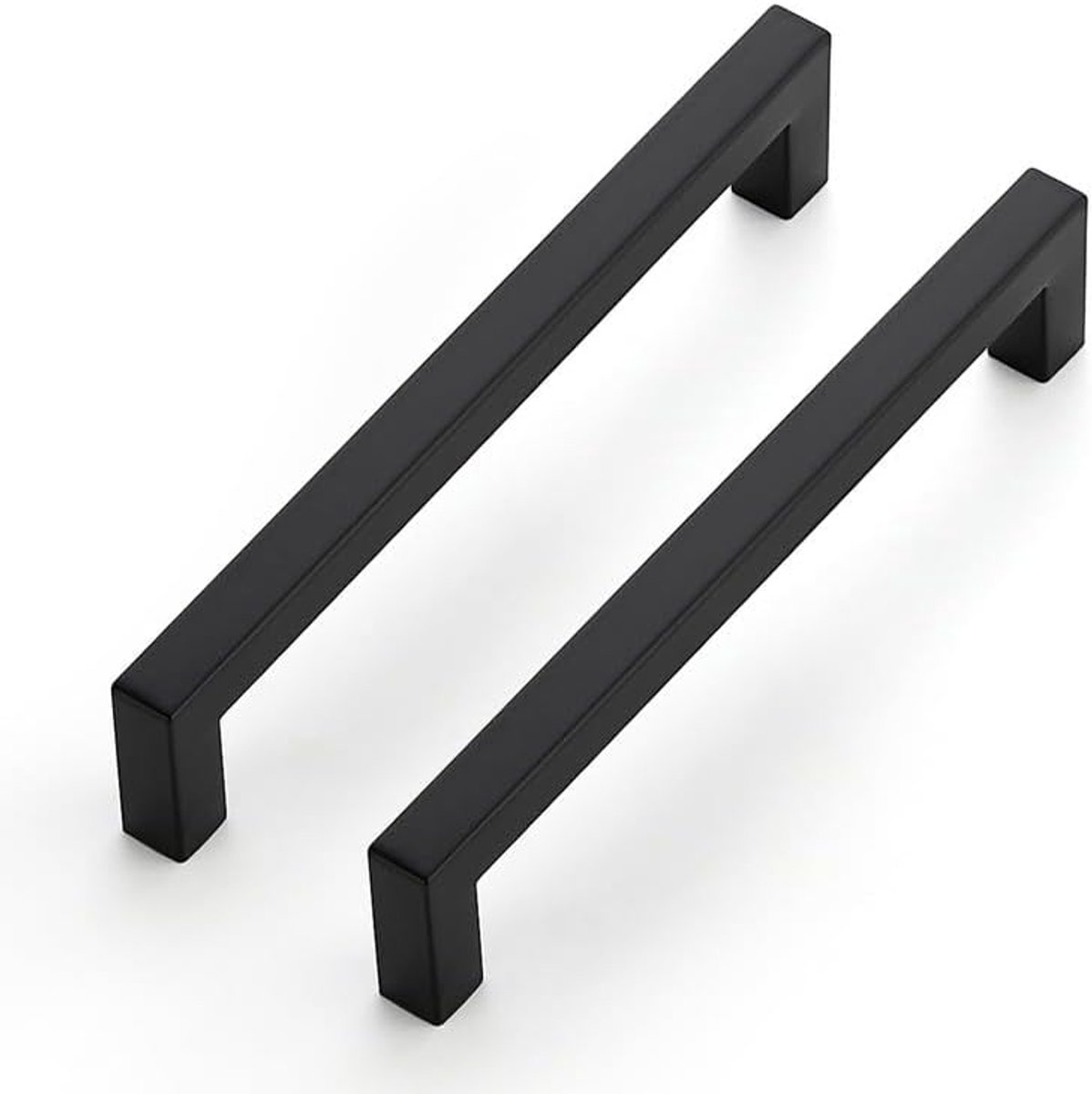 10 stuks 160 mm kastgrepen, meubelgrepen, zwart, greep voor keukenkasten, kastengrepen, vierkante greep, roestvrij staal, deurgreep voor keukengrepen