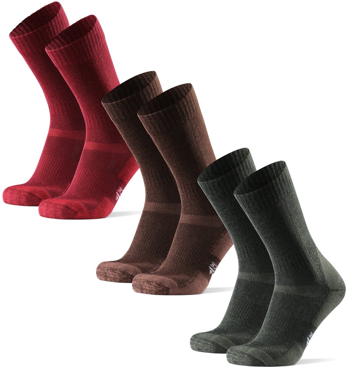 DANISH ENDURANCE Wandelsokken - Ademend Merino Wol met Blarenbescherming - Unisex - 3 Paar - Maat 35-38