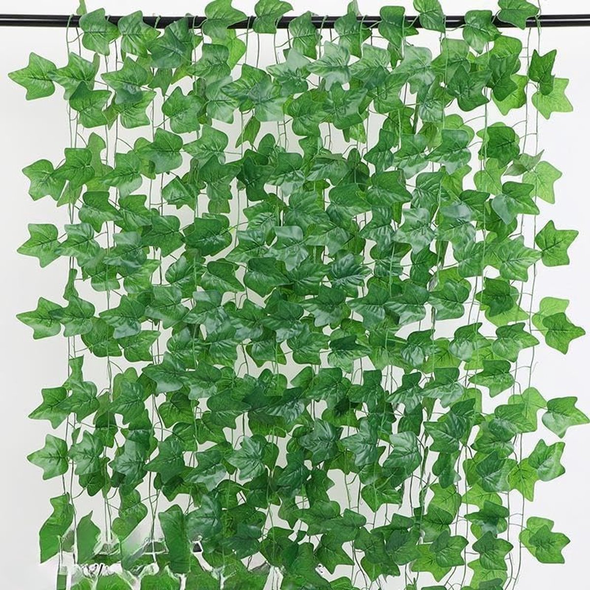 Kunst Klimop Slingers – Kunstmatige Klimop – UV-Bestendig – Voor Tuin, Balkon, Pergola, Muur & Woondecoratie – Groen – 2,3 m – 12 Stuks