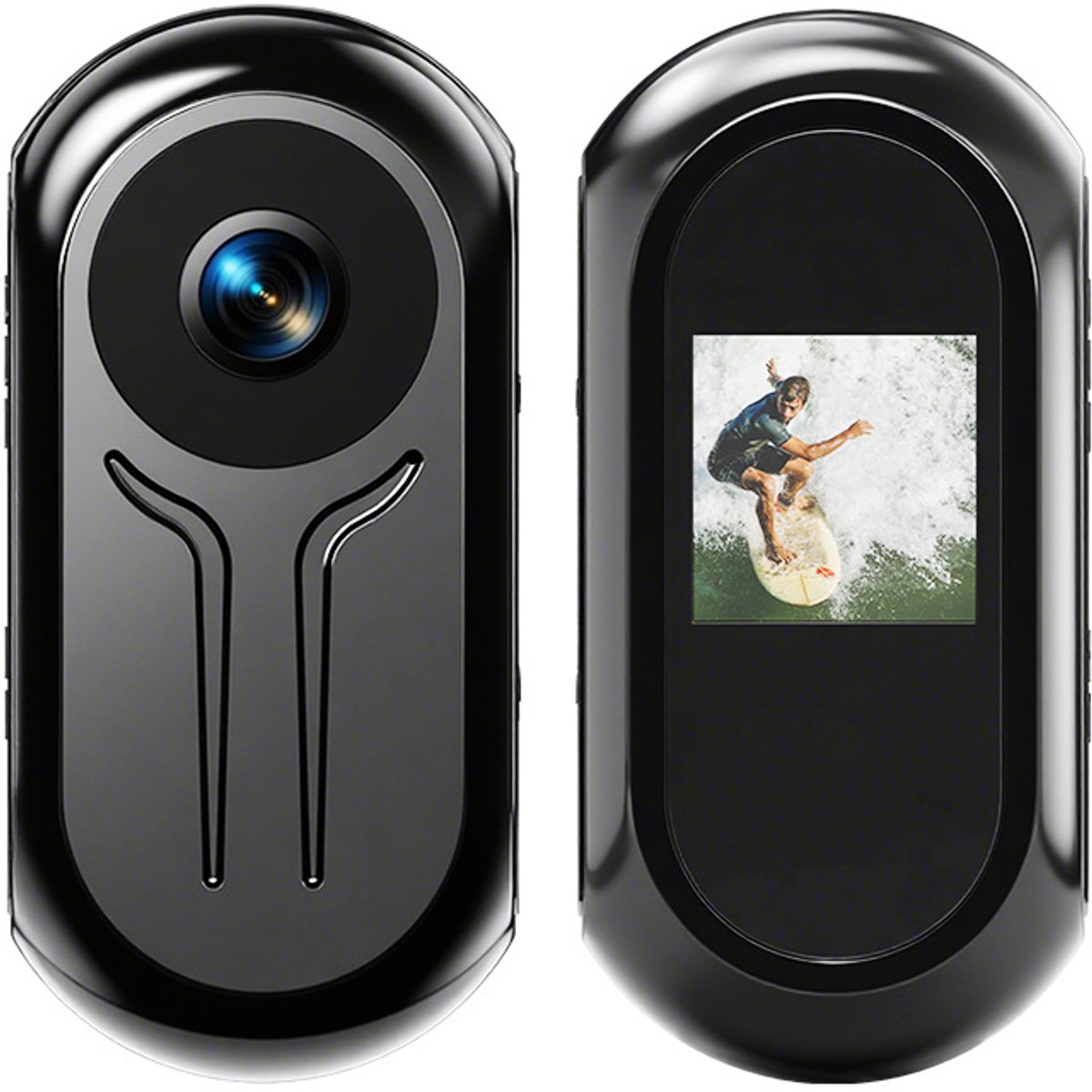 120° Mini Actiecamera 1080p - Draagbare Bodycam en Motorfiets Sportcamera - Met Multifunctionele Accessoires - POV Camera voor Avontuur en Outdoor - Zwart