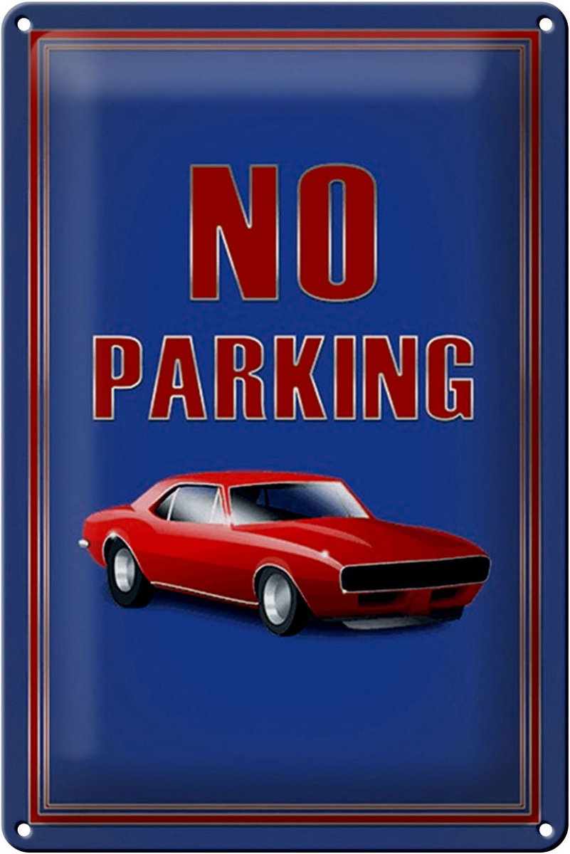 Blechschild Hinweis 20x30cm Auto No Parking