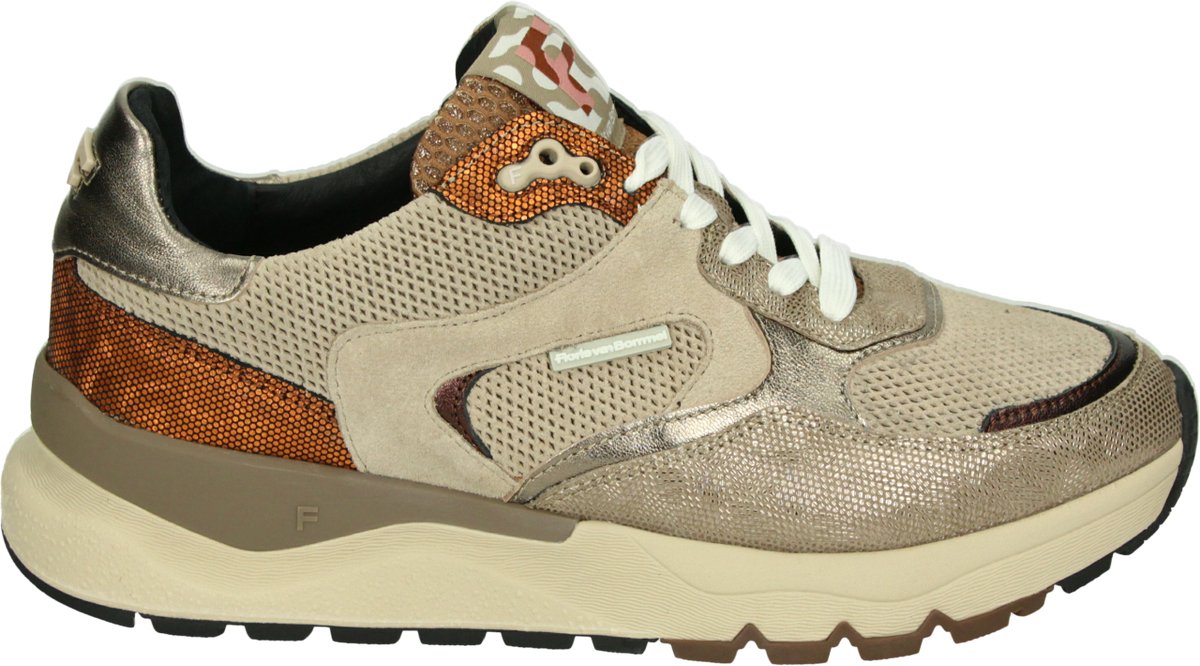 Floris van Bommel - TRENI 02.10 - Lage sneakersDames sneakers - Kleur: Wit/beige - Maat: 38