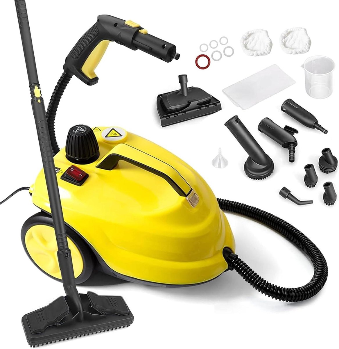 Stoomreiniger - Multifunctionele reiniger - Diepe reiniging - Krachtige 2000W motor - 2L tank - Zwart