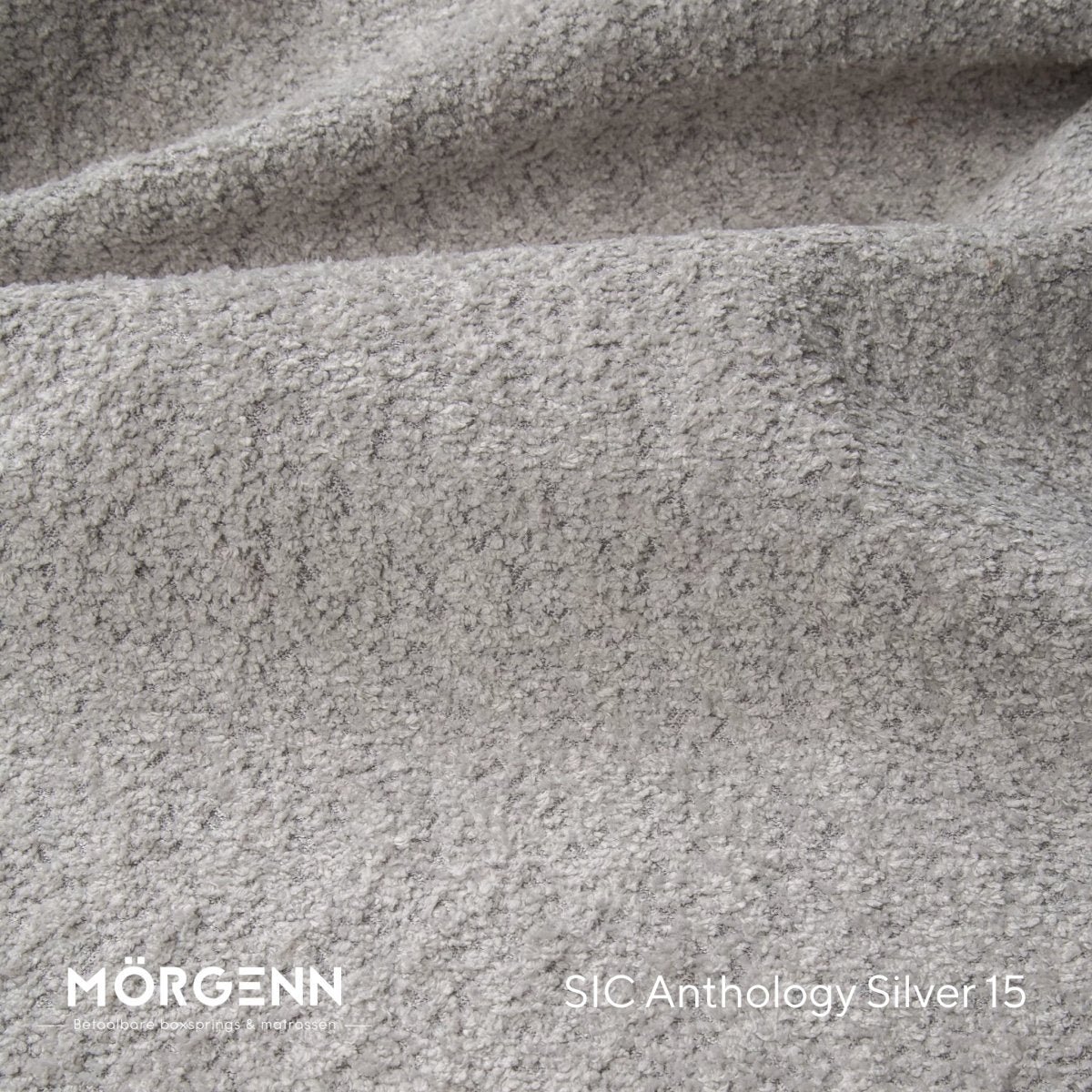 Mörgenn SIC Anthology Stofstaal - Bouclé Stof voor Boxspring en Bed - Silver 15