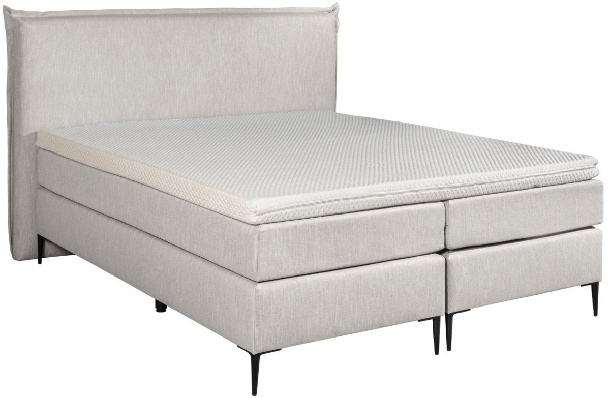 Mörgenn Boxspring LEUK - Complete Hotel Boxspring met Pocketvering - Luxe 10cm Topper - Beige - 90x200