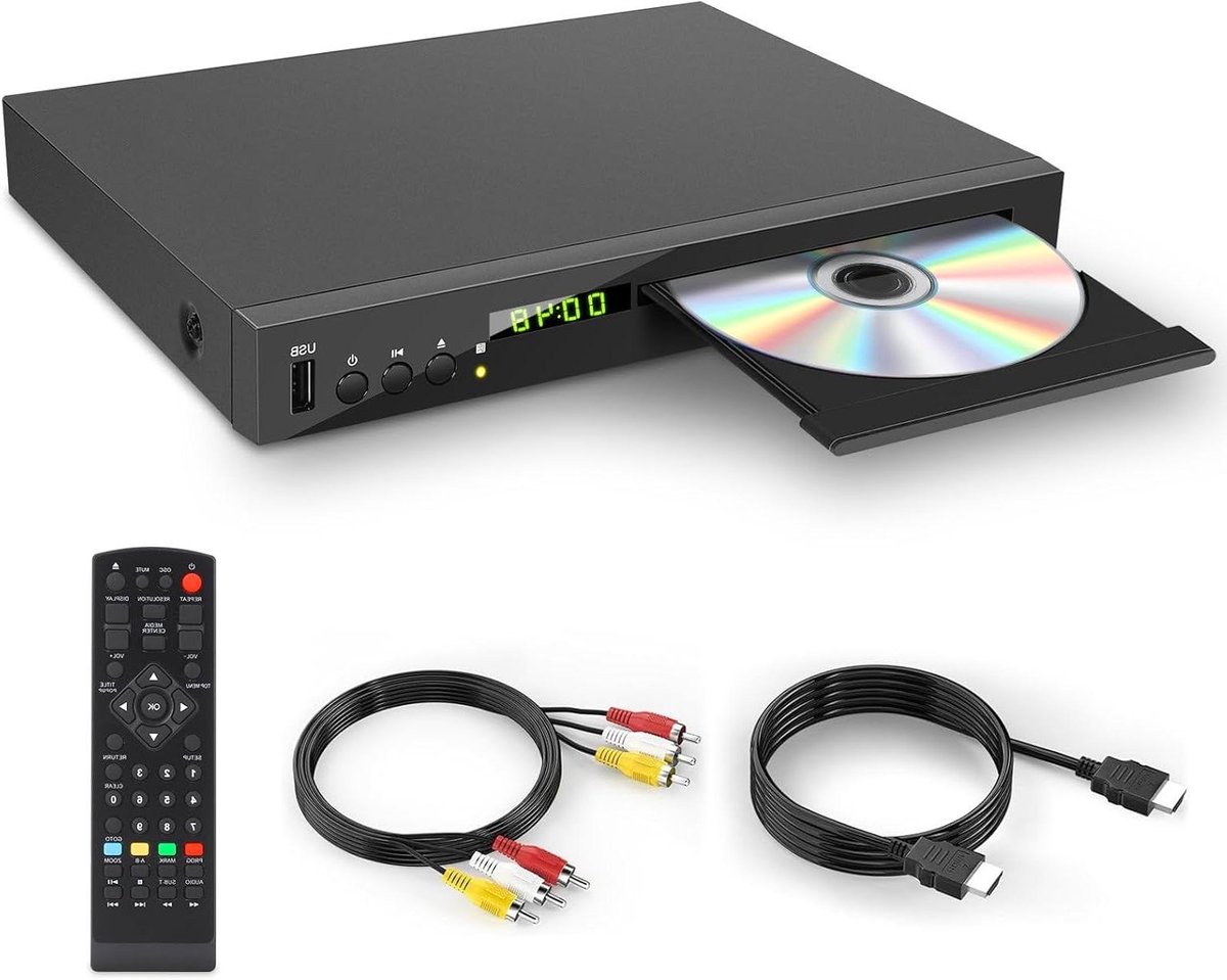 Blu-ray DVD-speler - Mediaspeler HD - Films Kijken - Multiregio DVD - 1080P Resolutie - Zwart