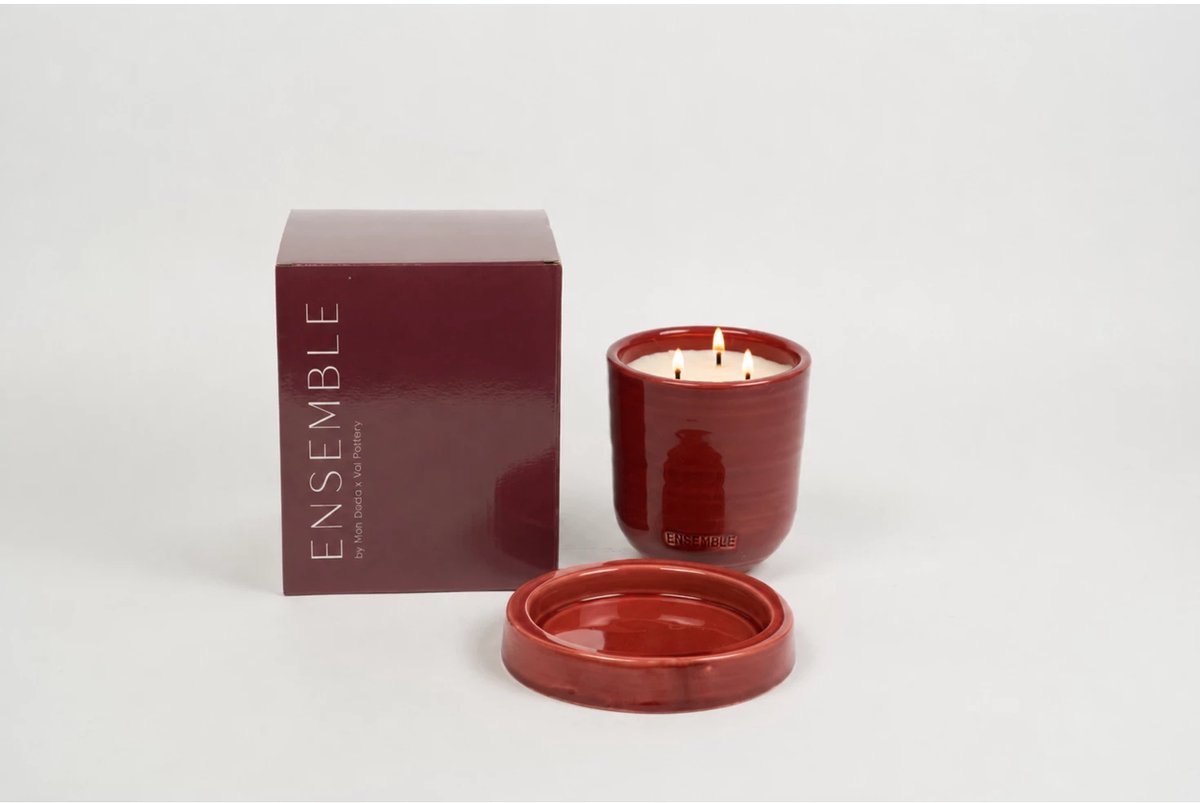 Mon Dada x Val Pottery Ensemble indoor refill set burgundy chic
