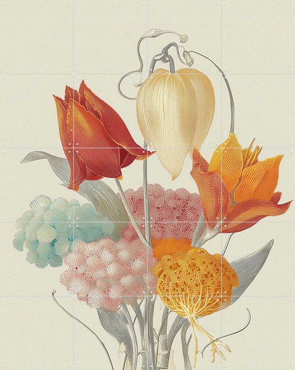 IXXI Soft Paradox, Artclaud - 80 x 100 cm - Gratis ophangtool - Grote wanddecoratie en posters - Vintage, Eetkamer, Woonkamer, Slaapkamer, Boeket