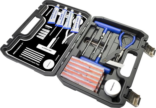 Reparatieset Banden - Pechset - Noodreparatie Banden - 47 Delig Professioneel - 27 x 19 x 6 cm - Zwart — afbeelding 5