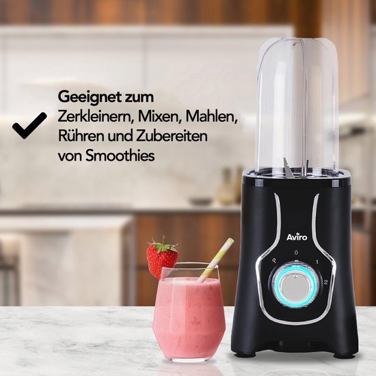 Blender - Smoothie Maker - Keukenwerk - 14-delige Set - 1000ML Kan - Zwart van Blender — afbeelding 5