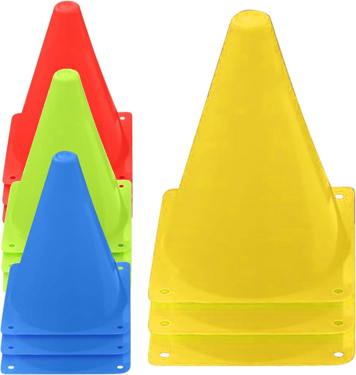 Kegels, voetbaltrainingskegels, 18 cm hoedjes voor kinderen, trainingskegels, hulpmiddel, markeringskegel voor voetbal, sport, paardrijsport en hondentraining