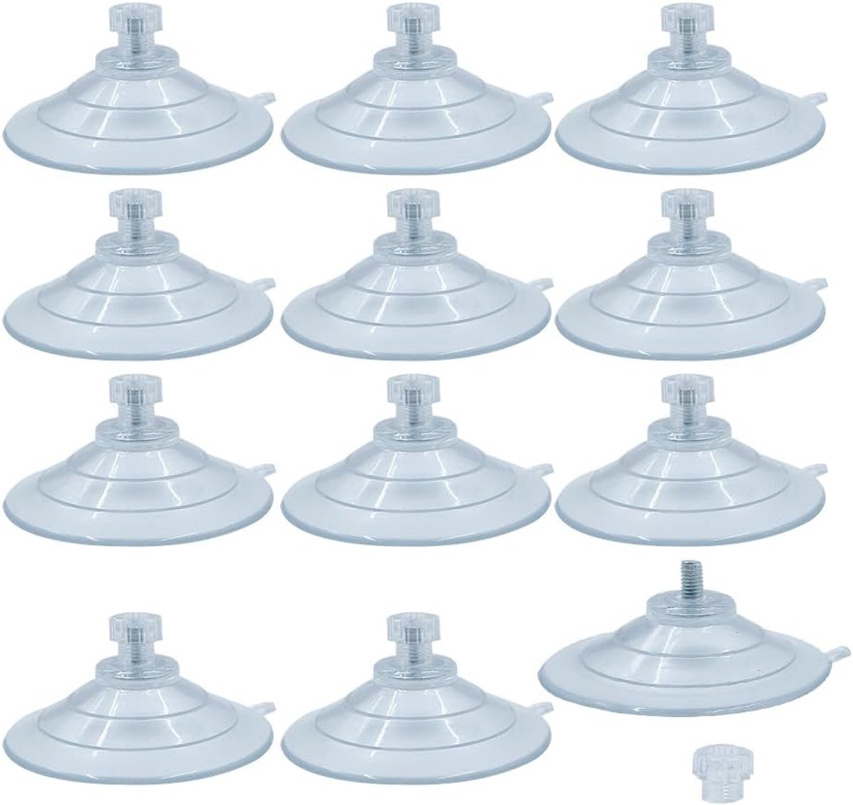 Zuignappen, Transparante Pvc-Zuignappen, Zuignap met Metalen Schroef, voor Auto Schaduwdoek Glazen Badkamer Muur Deur Glazen Raam (8 * 60 mm)