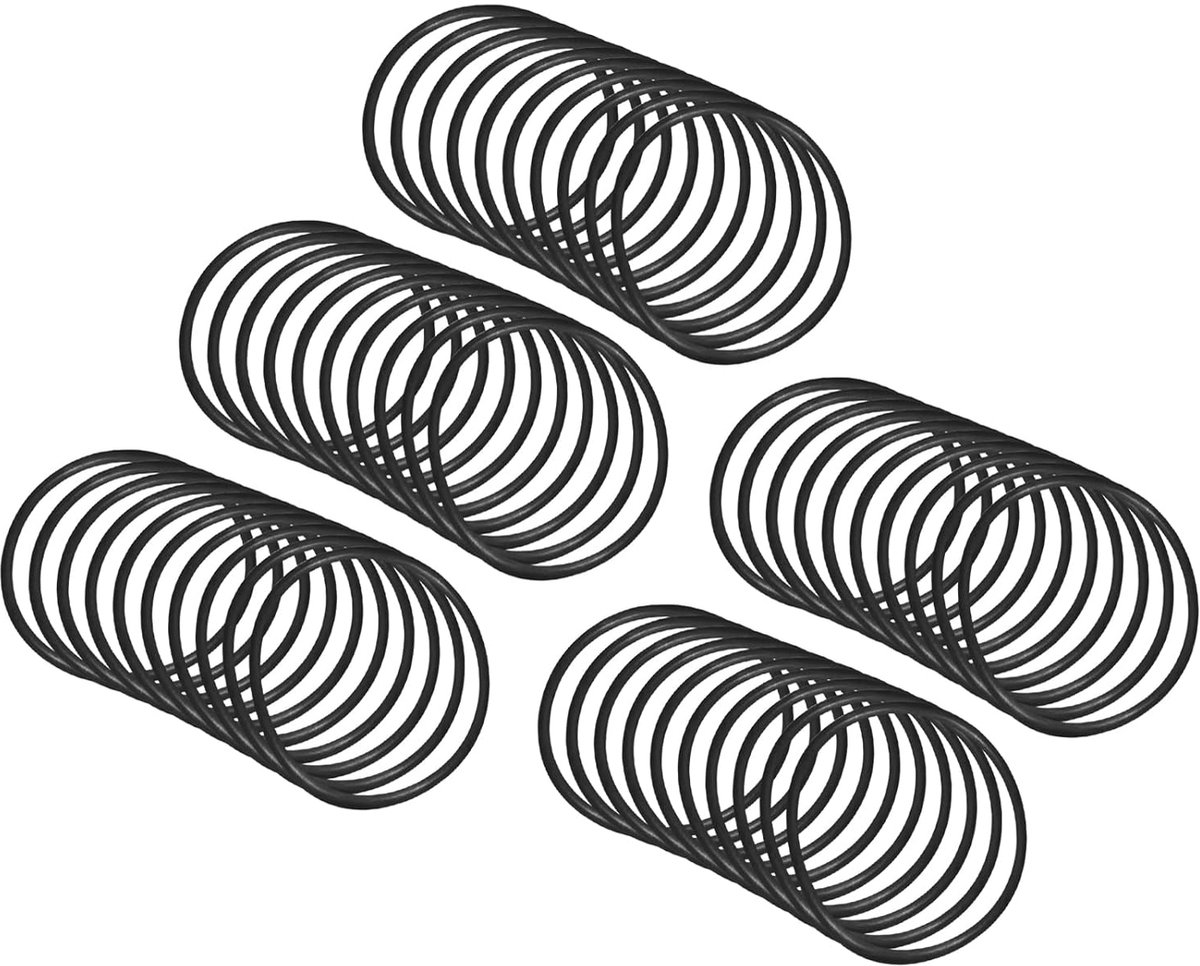 28 mm x 24 mm x 2 mm nitril-rubberen afdichtingen x 50 stuks ronde afdichting voor kraan loodgieterswerk reparatie afdichting verbinding [zwart]