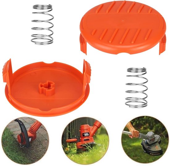 A6485 RC-100-P spoelkappen voor Black Decker GL280, GL301, GL425, GL430, GL545, GL555, GLC13, STC1820, ST1823, GLC1825L, GLC3000 grastrimmer, vervangende spoelafdekking (4 spoelkappen en — afbeelding 4