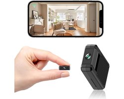 Mini wifi beveiligingscamera met 180° draaibare lens, draadloze bewakingscamera met app-bediening op afstand en nachtzicht