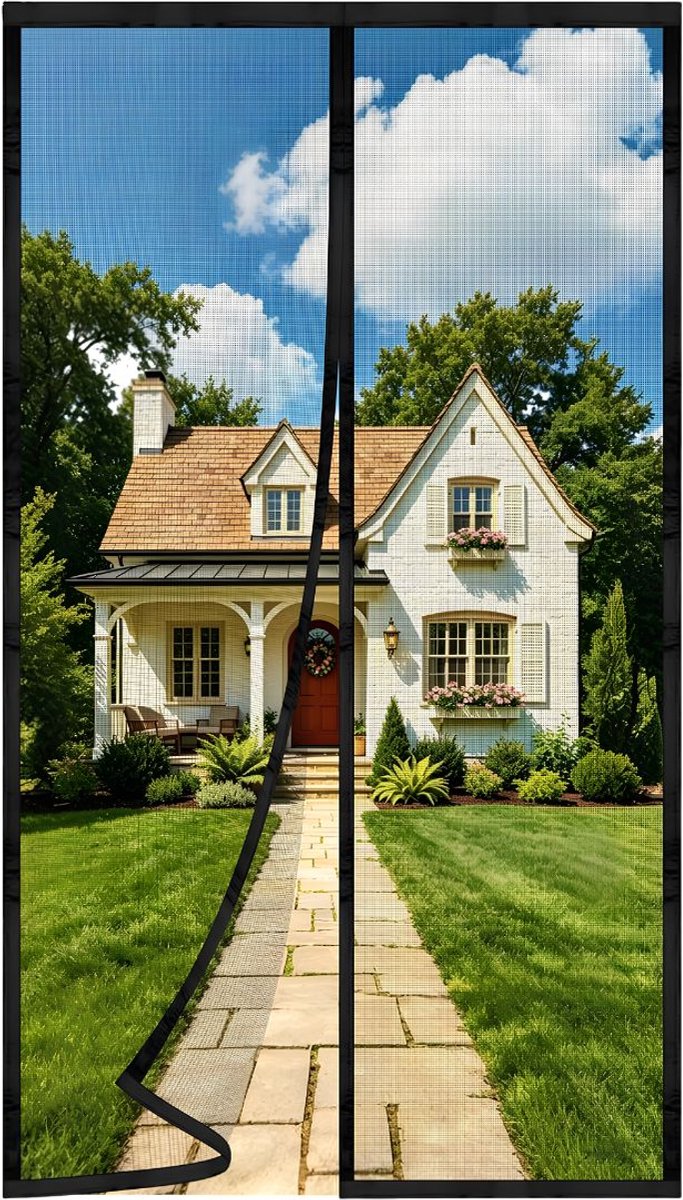 LNMsolutions® Vliegengordijn - Vliegengordijn Deur - Hordeur - Zwart - 210cm x 90cm x 1cm