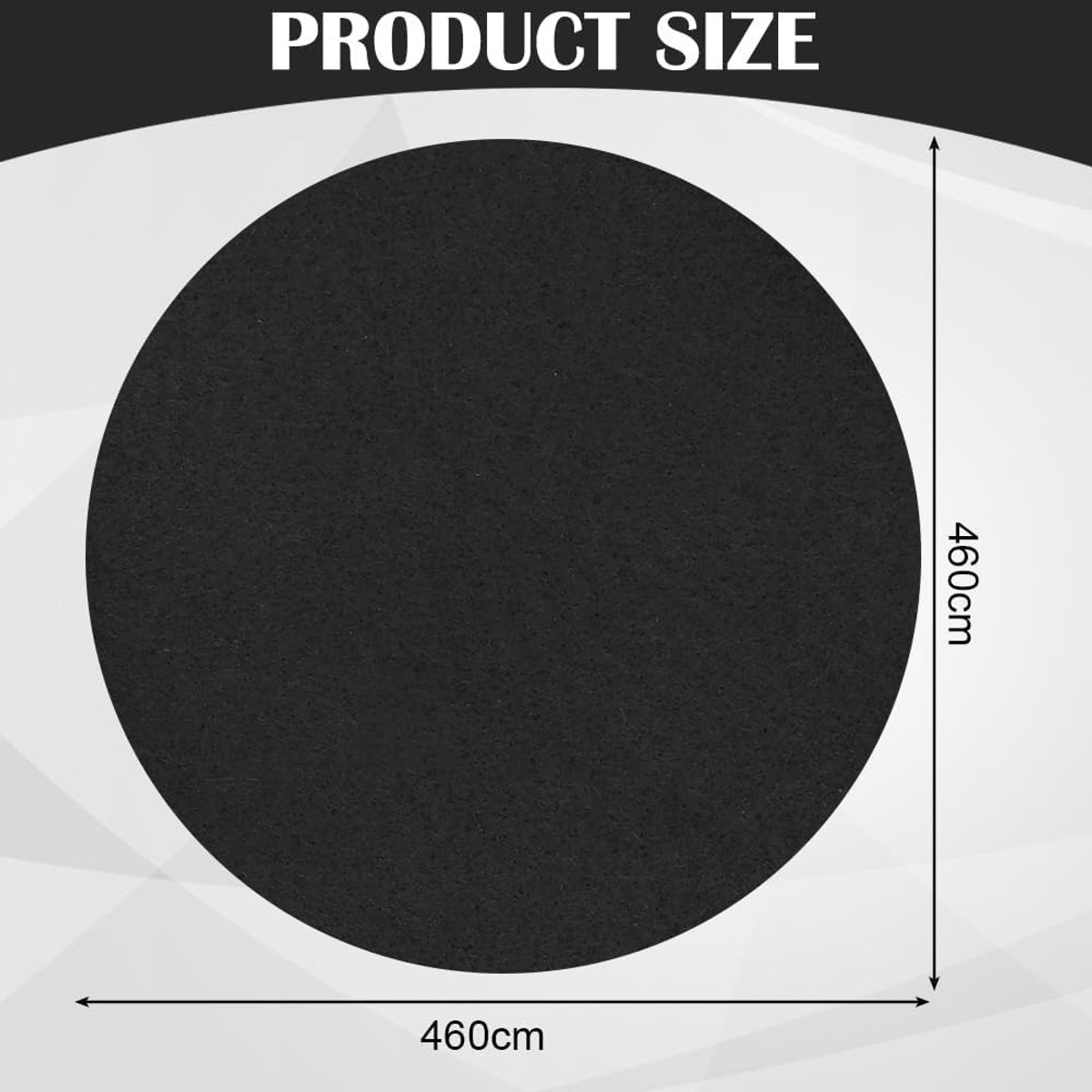 Zwembadonderlegger, rond, diameter 460 cm, zwembadonderlegger, antislip onderlaag, outdoor, rond, grondzeil, grondzeil voor zwembaden, voorkomt gaten, verlengt de levensduur van de voering