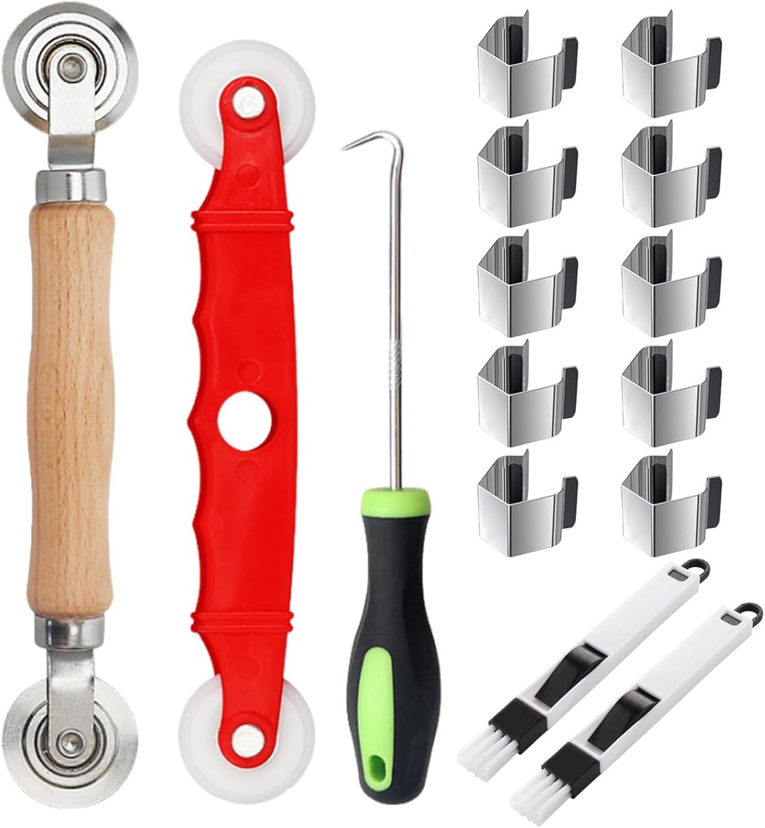 15 stuks reparatie-muggennet met 3,5 mm haken voor gaas, muggennet, reserverollen, reparatieset voor muggennet, vervanging, installatie van ramen