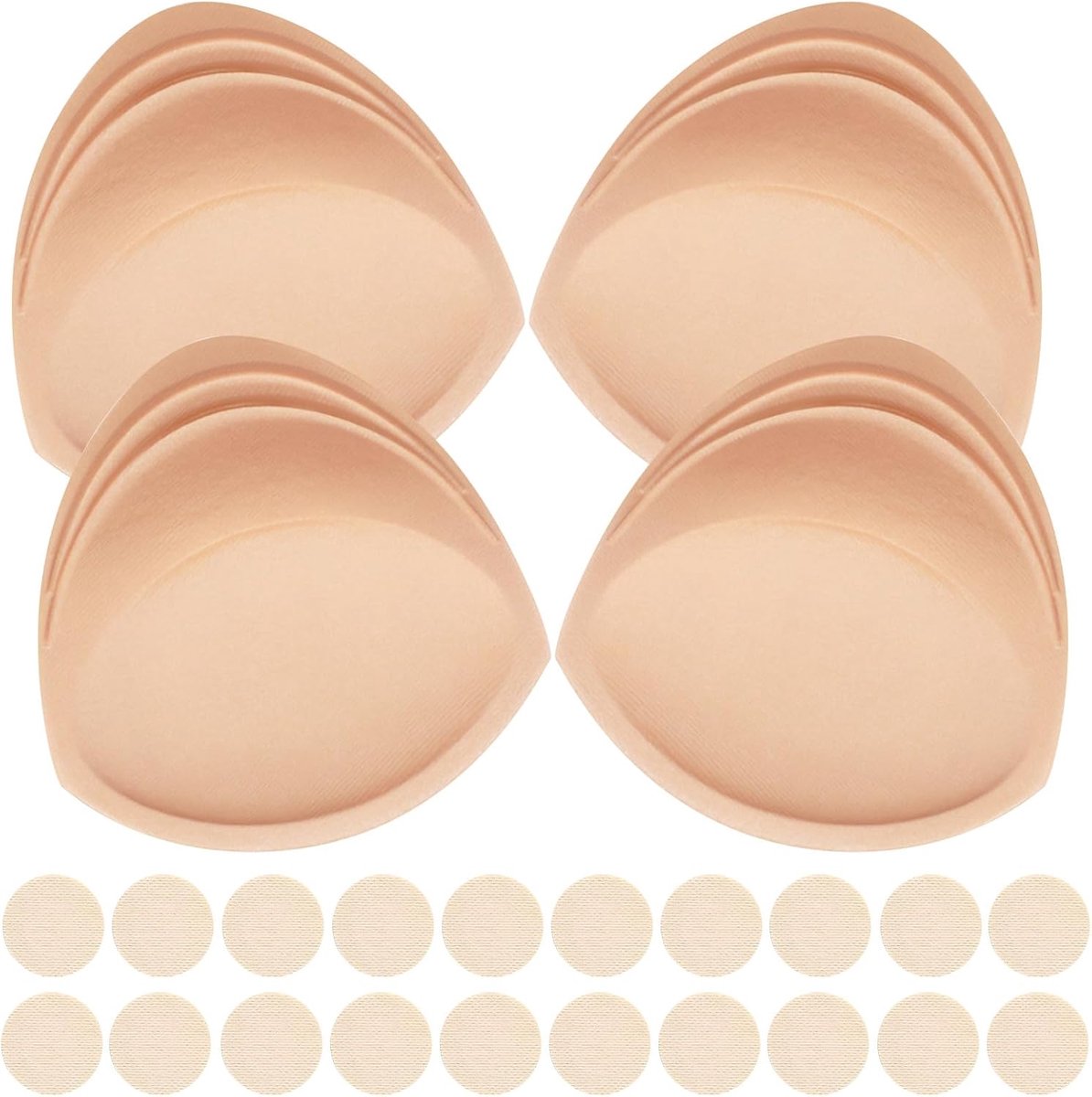 2 paar plakbeha, zelfklevende beha aan de buitenkant, push-up, met tepelcover, siliconen plakbeha, verbetert direct de borstvorm, geschikt voor badpakken, bikini's en jurken