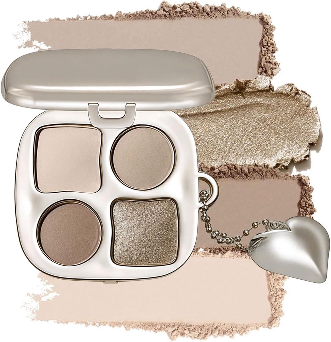 Palet, Koreaanse Make-up Blos Palet Neutraal Nude Met Spiegel, Matte En Glans, Hooggepigmenteerd Langdurig Voor Smokey Eye En Contour