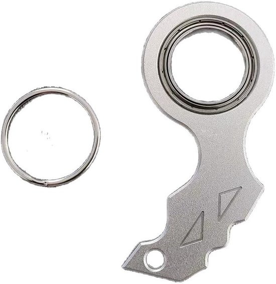 Sleutelhanger spinner 2 stuks sleutelhanger draagbare vingerspinner sleutelhanger ring fidget spinner voor vingertraining, kinderen en volwassenen angstverlichting sleutel spinner — afbeelding 5