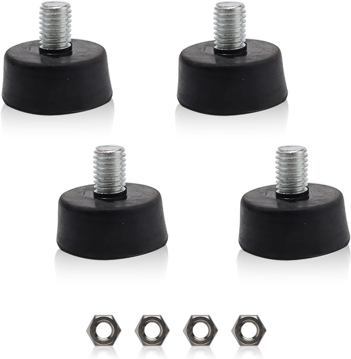 rubberen voetjes, 4 stuks M10 buffers, M10 x 35 mm demper