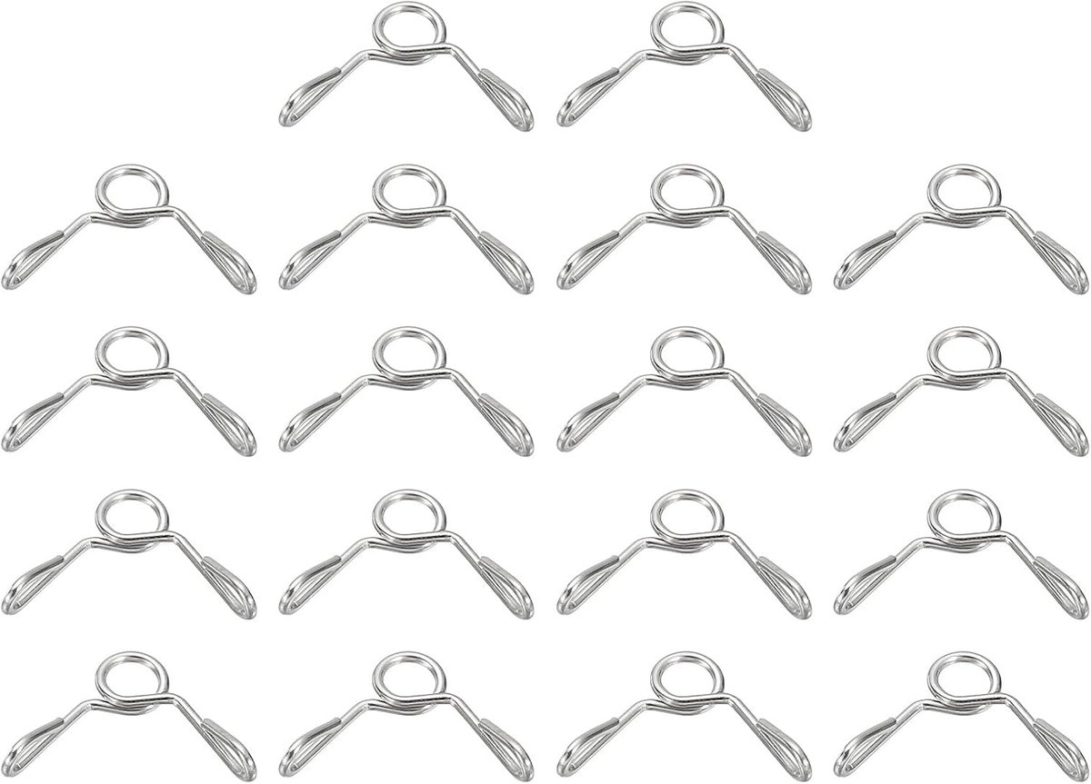 Brandstofleidingsklemmen, 30 stuks 3,5 mm ID 4,4 mm max. ID 304 roestvrij stalen waterleiding-luchtslang-veerklemmen voor motorfiets scooter ATV, zilver