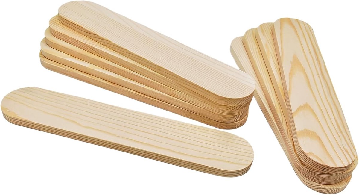 Onafgewerkte houten blokken, ovale houten planken om te knutselen, blanco houtblokken voor gravure, houtverbranding, schilderen (25 x 5 x 1 cm/10 stuks)