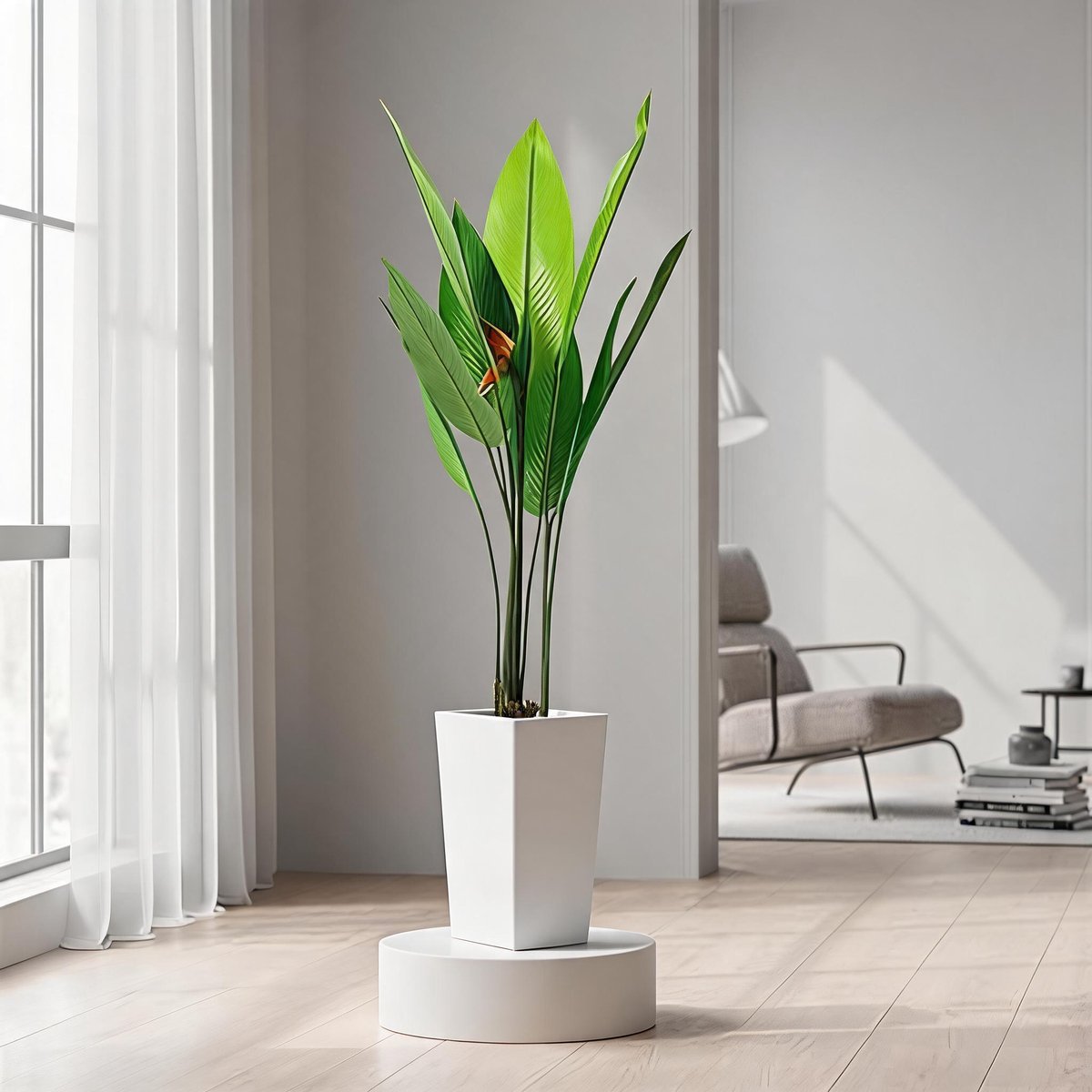 Danky - Premium 4.8FT Paradijsvogelboom - Natuurlijke Stam - Vormgeefbare Tropische Kunstplant