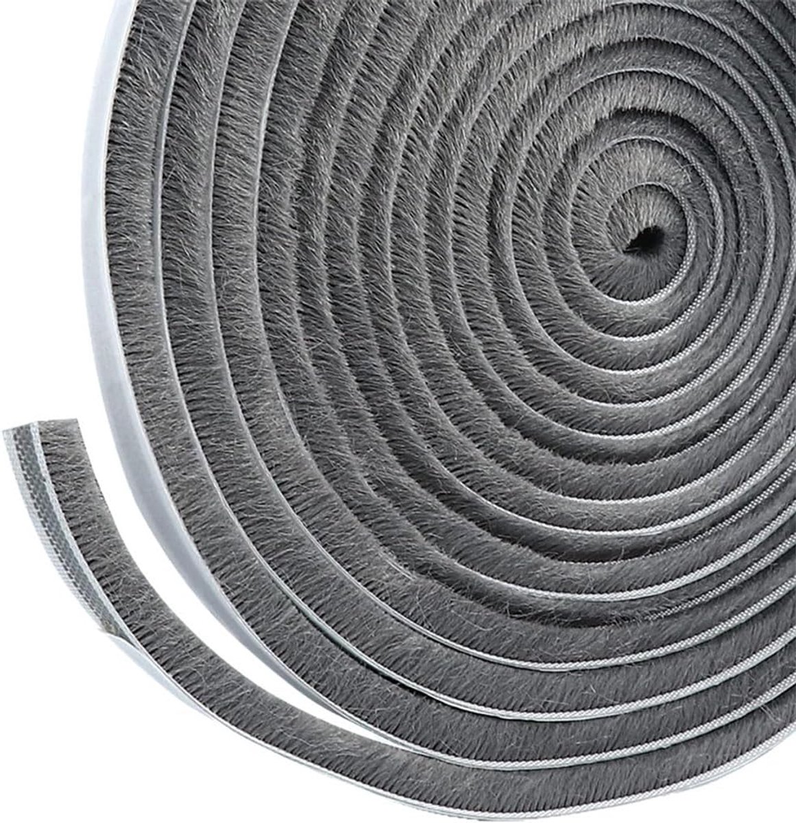 Borstelafdichting voor schuifdeur, 9 mm x 5 mm, zelfklevende afdichtingstape voor geluidsisolatie, deuren en ramen, thermische en akoestische isolatie, tochtstopper, 1 stuk