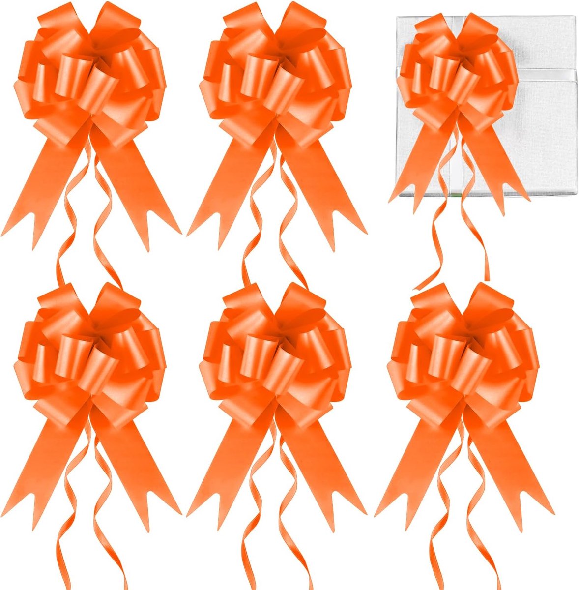 Strikken oranje - bruiloft en verjaardag decoratieve strikken voor geschenkverpakking en autodecoratie