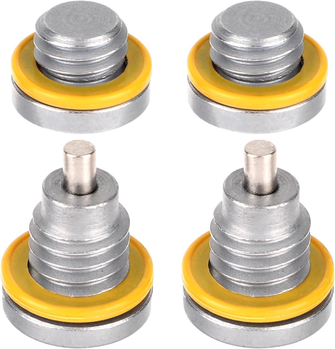 4st Buitenboord Onderste Eenheid Afvoerplug voor Mercruiser/Mercury | Inclusief 2 Magnetische & 2 Niet-Magnetische Schroeven met 4 Pakkingen voor 79953Q04 & 8M0058389 Tandwielkast Olieverversing