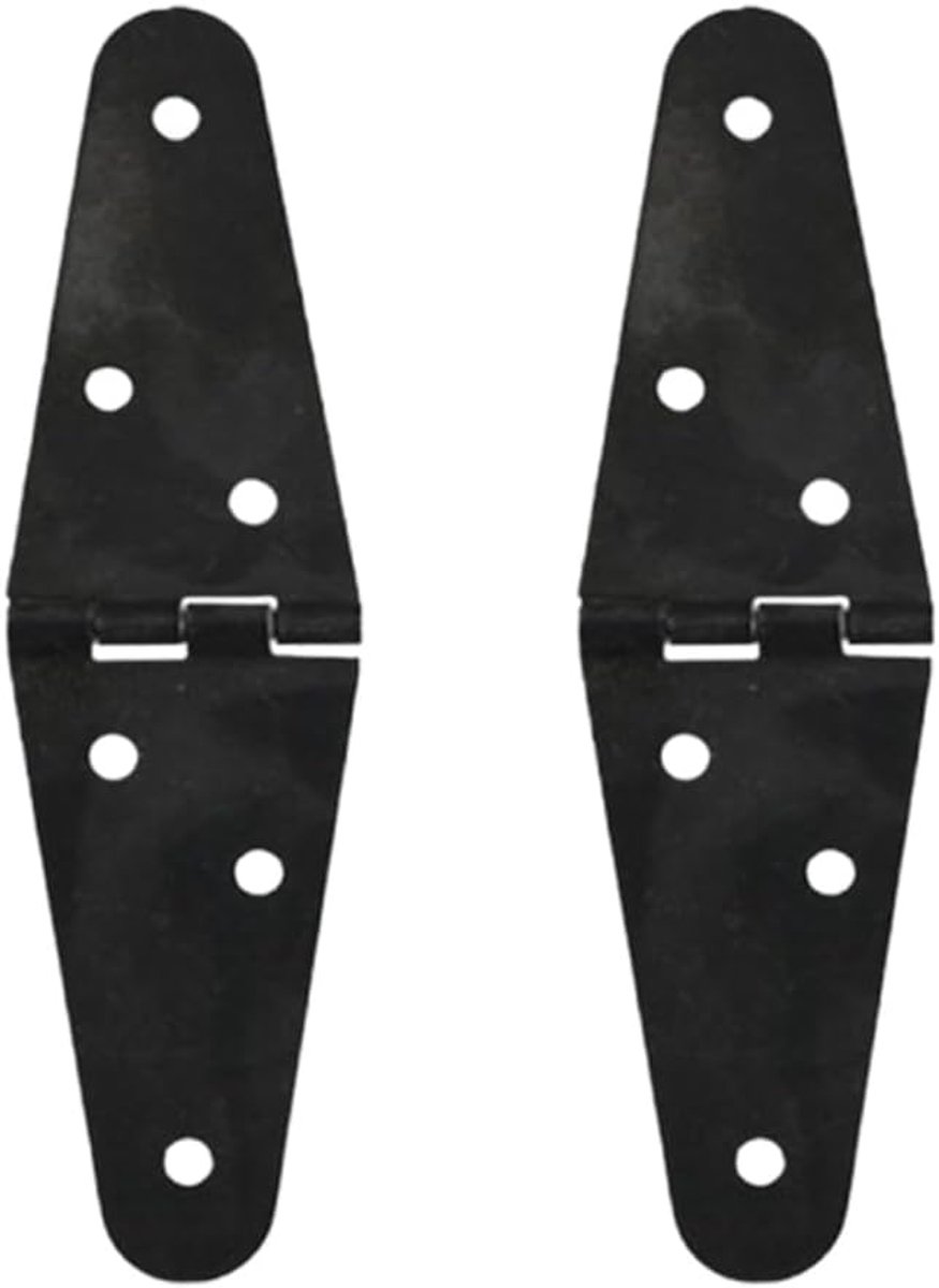 Scharnieren van olijfkant, zwarte metalen scharnieren, zware meubelscharnieren voor houten deuren, tuindeuren, meubeldeuren, gereedschapskisten