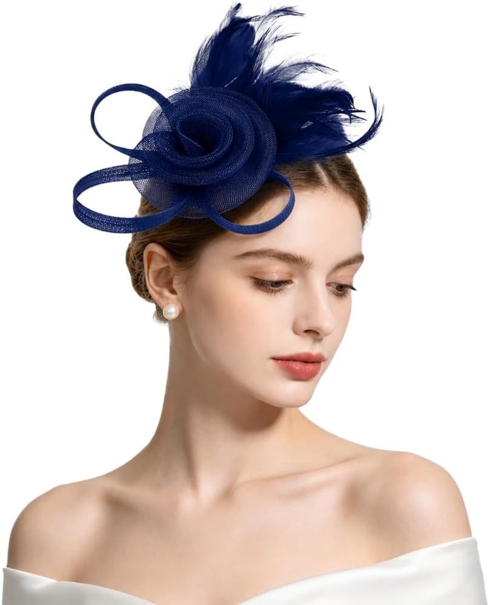 Fascinator-hoed voor dames, theefeest-hoofddeksel | Elegante hoofddeksel voor bruiloften, racefeesten, cocktailparty's, bruiloften, races, bruidsfeesten, theefeesten
