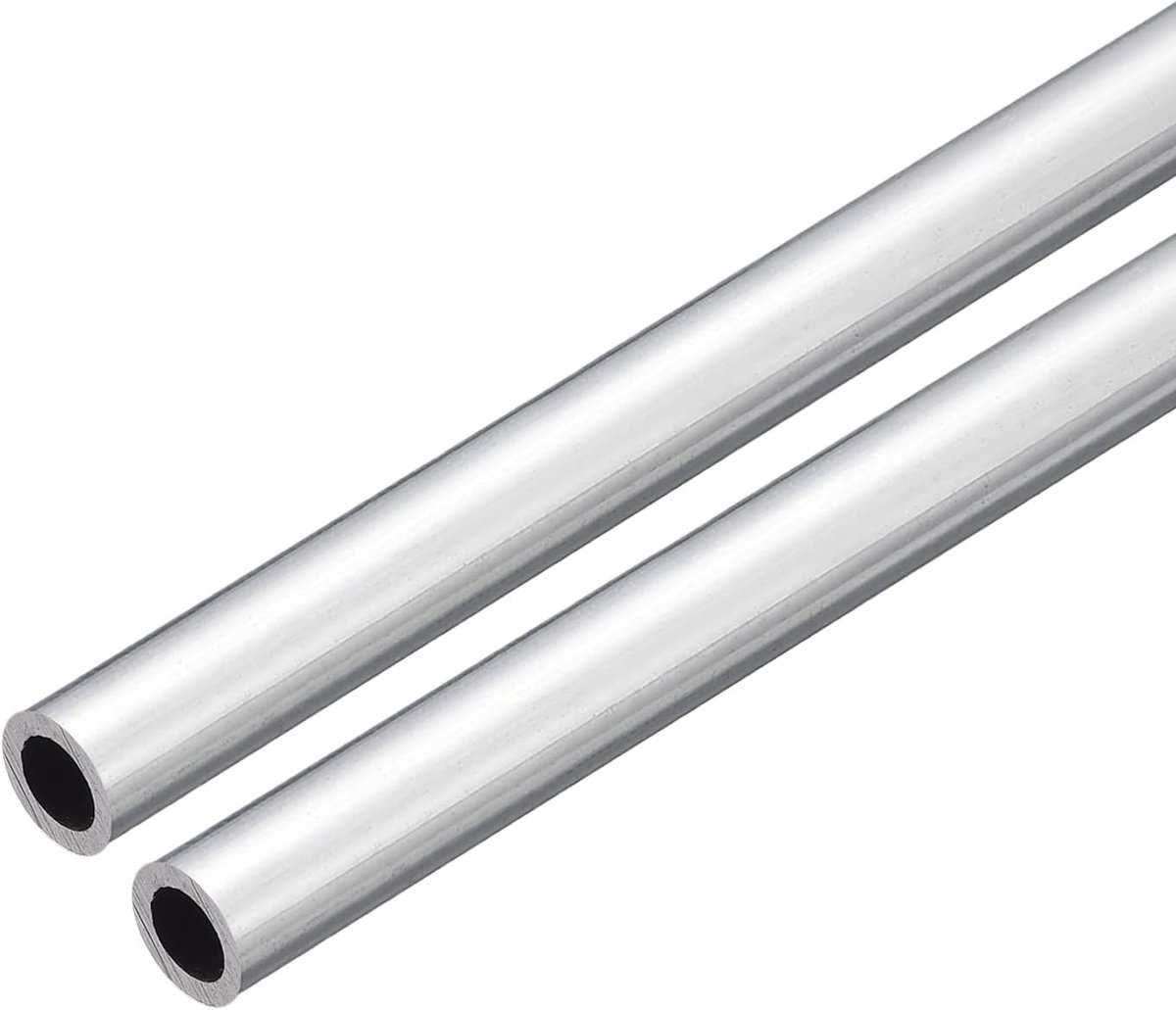 sourcing map 2 stuks 6063 aluminium ronde buis 12 mm AD 8 mm binnendiameter 200 mm lengte buisleiding slangen voor industrie knutselprojecten