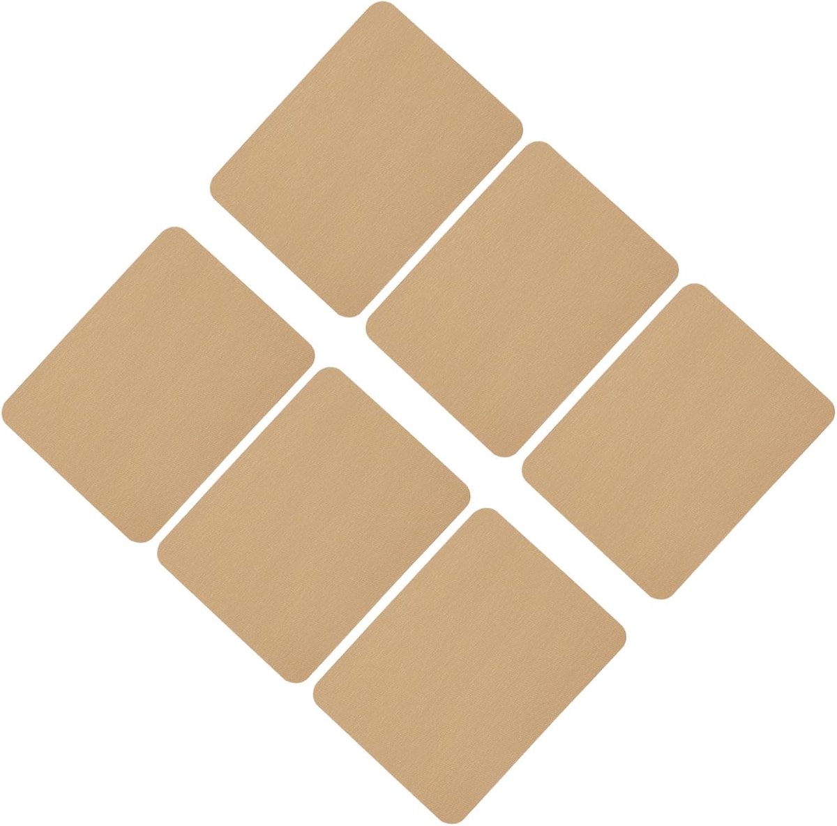 sourcing map 6 stuks opstrijkbare applicaties, stof, reparatie, patches, opstrijken, reparatie, stof, kaki, 12,5 x 9,9 cm, voor kleding, reparatie, broeken, tassen, gaten, reparatie en decoratie