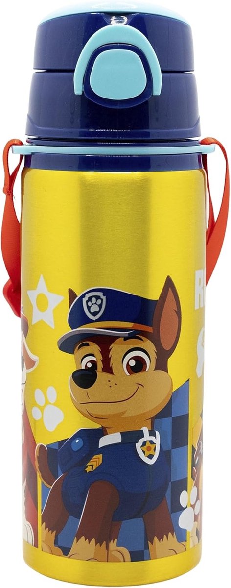 ALUMINIUMFLES MET RIEM 730 ML PAW PATROL BOY RESCUE PUPS