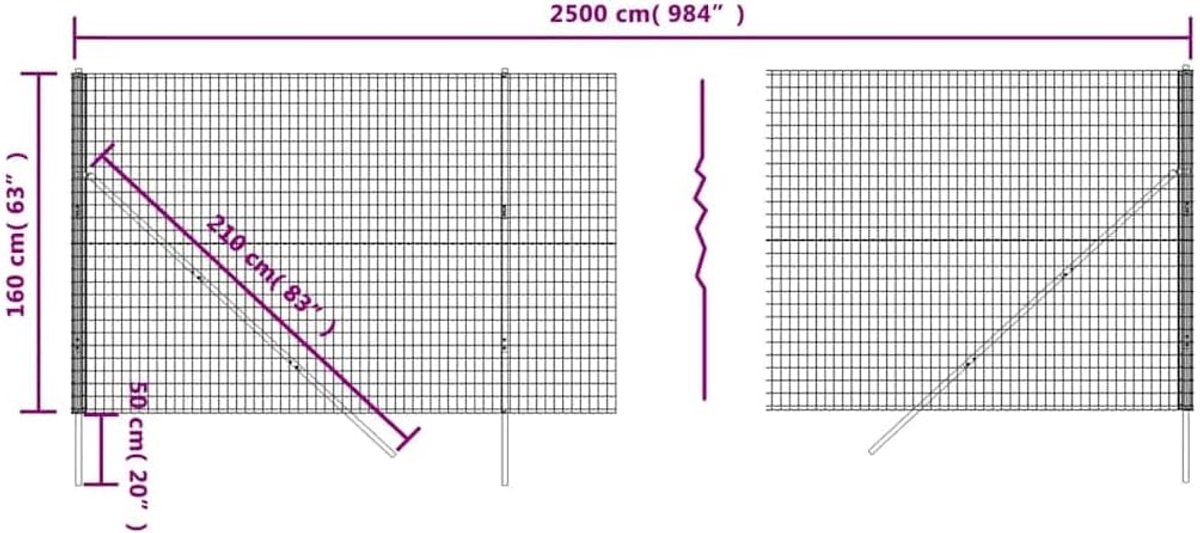 groen, 1,6 x 25 m, verzinkt staal, pvc-gecoat draadgaas voor perceel, duurzaam stalen hek met corrosiebescherming