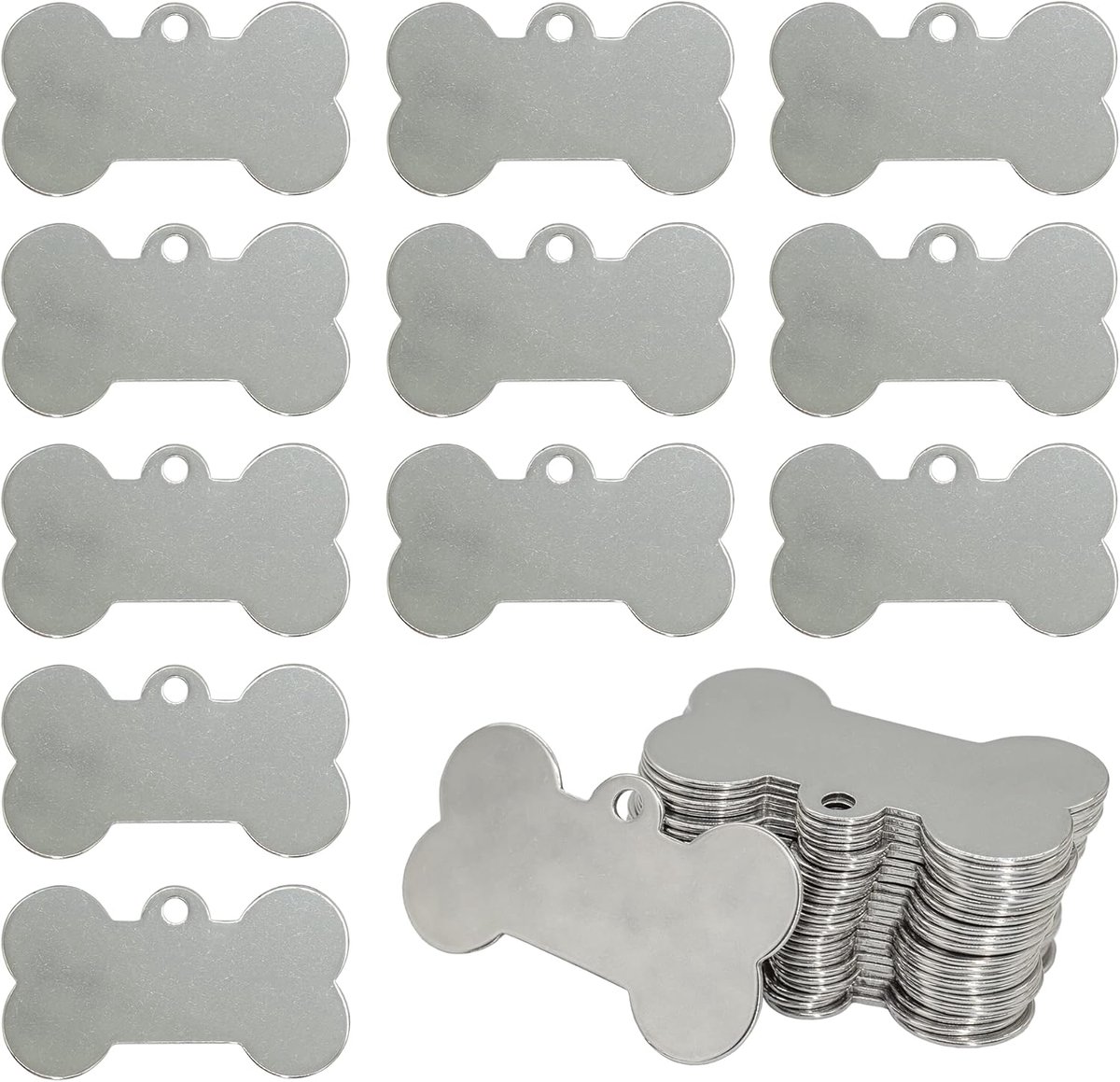 Dog Tags - 304 RVS Stempelen Blanks - Graveren Blank - 50 * 28mm - 25 Pack