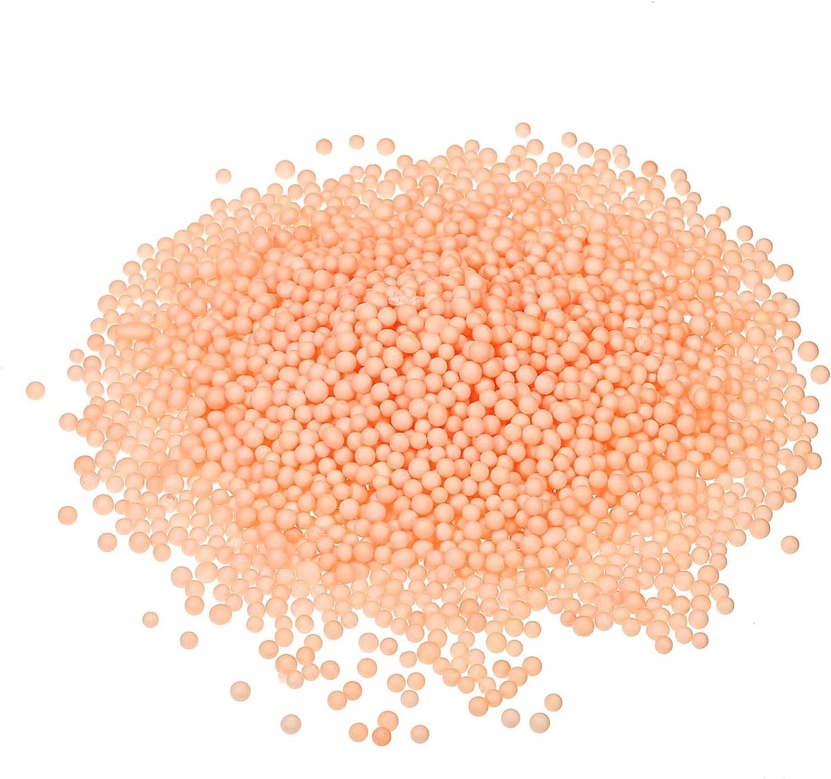 5G piepschuimballen, oranje, 4-6 mm, mini polystyreen piepschuim ballen, schuimballen om te vullen, geschenkdoos, doe-het-zelf kunstdecoraties, woondecoratie, 1 verpakking ca. 1250 stuks