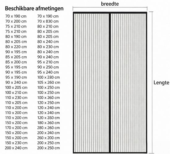 Mosquito Net, Window Door Curtain, Magnetic Closure - Magnetic Fly Screen for Balcony Door Patio Insect Protection Ultra Thin Mesh No Drilling with Adhesive Tape, zwart, 200*80cm — afbeelding 2