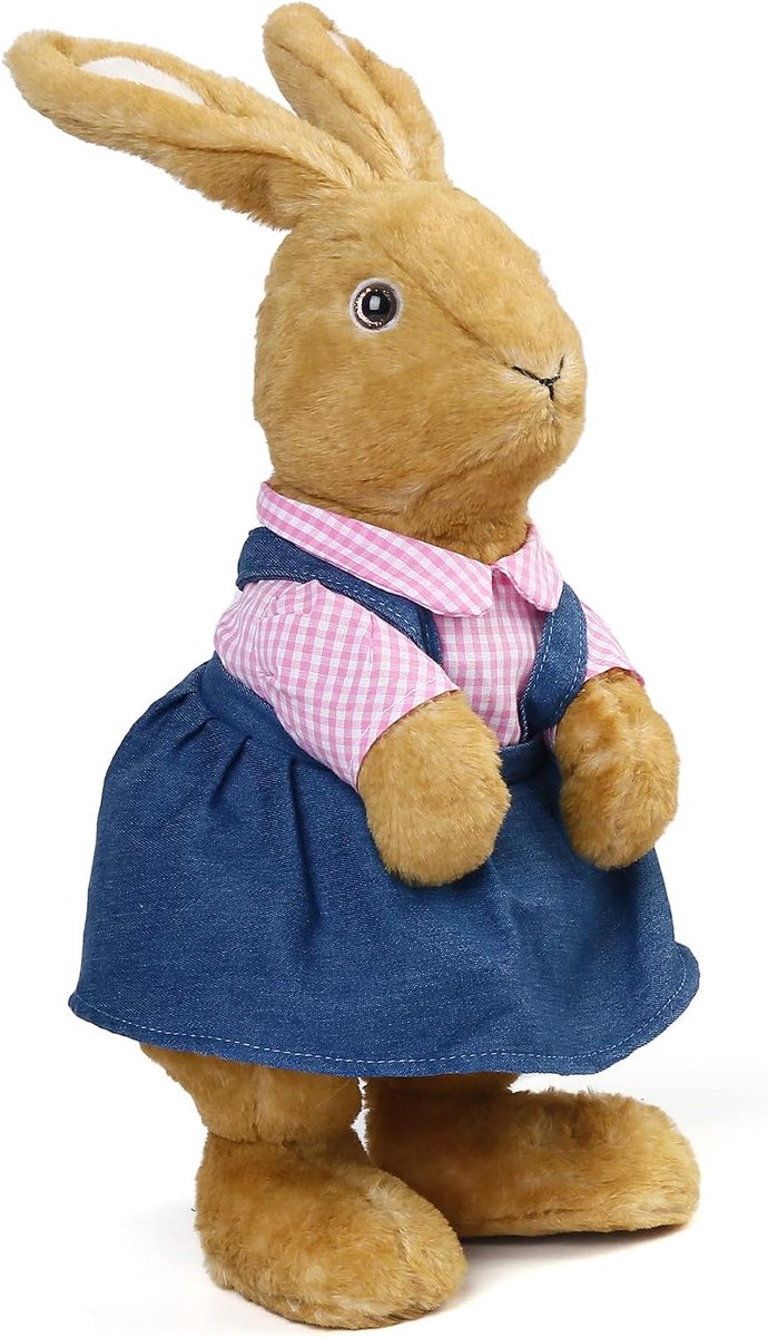Knuffeldier, haas, 30 cm, pluche dier, schattig zacht cadeau voor jongens en meisjes