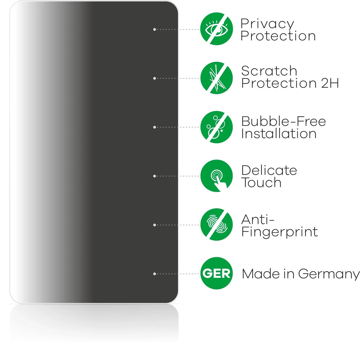 upscreen - privacy screenprotector voor Samsung SGH-U700 - Folie Beschermfolie Blauwlichtfilter