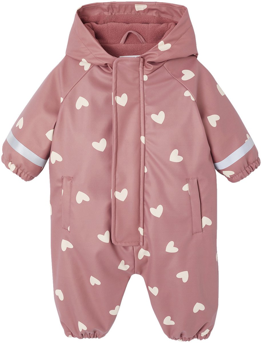 Vertbaudet Bedrukte regenjas met capuchon voor baby's, gevoerd met fleece
