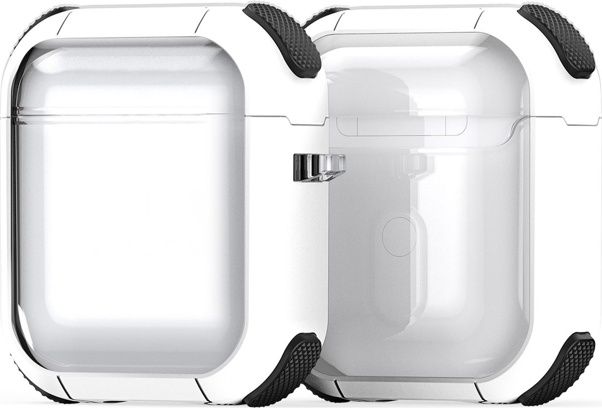 Mobigear Hoesje geschikt voor Apple AirPods 1 Hardcase Hoesje | Mobigear Shockproof - Wit