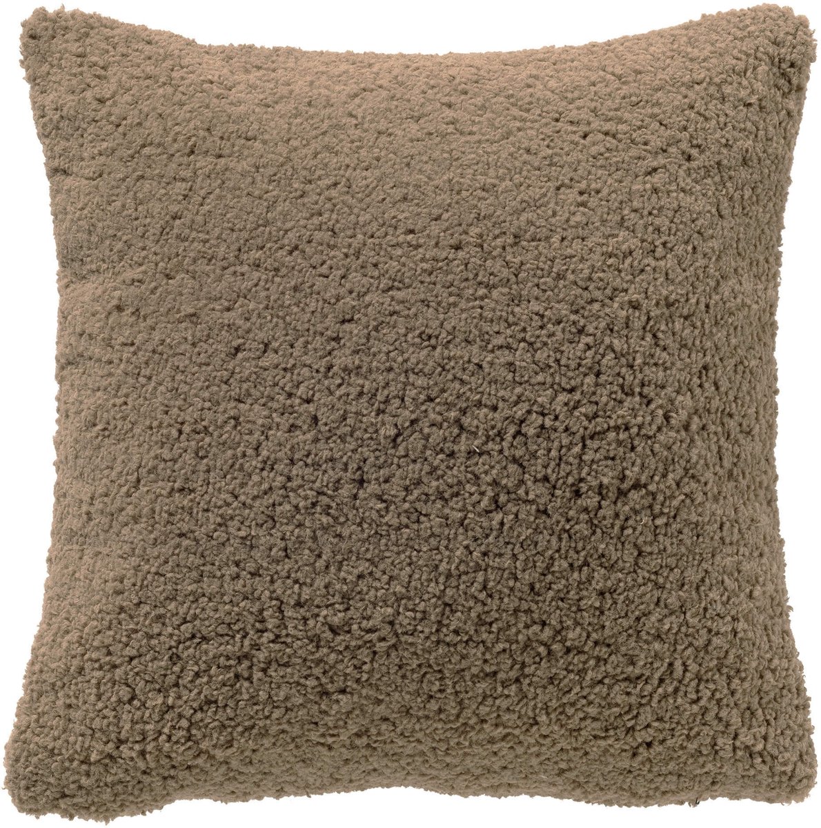 Dutch Decor CARA - sierkussen 45x45 cm - teddylook - Sepia Tint - bruin - Inclusief binnenkussen - Luxe kussens voor woonkamer & bank