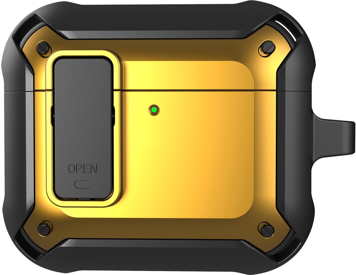 Mobigear Hoesje geschikt voor Apple AirPods 4 Hardcase Hoesje | Mobigear Bumblebee - Geel
