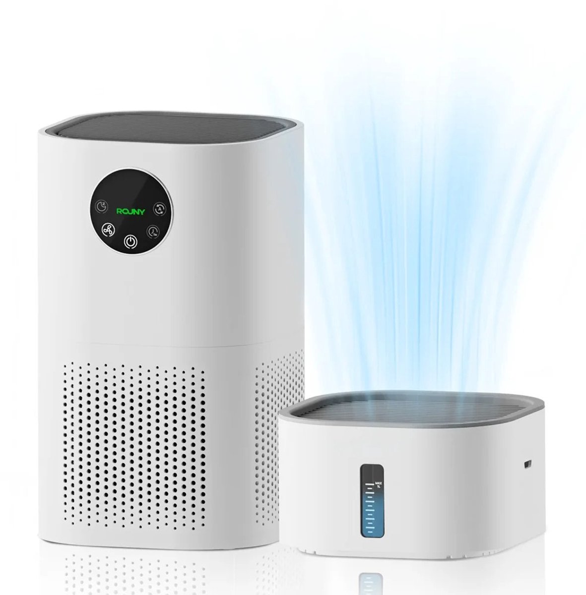 Brandistry - Luchtreiniger - Luchtbevochtiger - 2 in 1 - HEPA13 Filter - Tegen Huisstofmijt en Allergenen - Energiezuinig - Wit