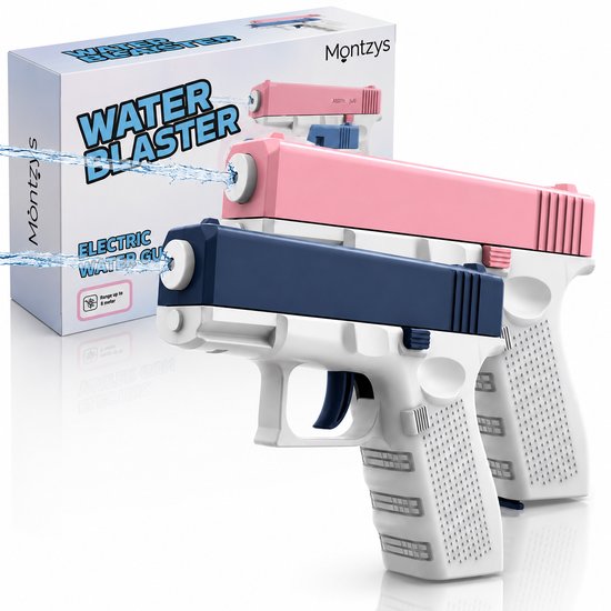 Montzys® Dubbele Waterpistool Set - 2 Stuks - Water Pistool - Waterspeelgoed & Buitenspeelgoed - Geschikt voor Super Soaker - Speelgoed Kinderen