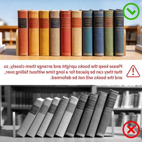 Moderne houten boekensteunen voor planken en bureau, decoratief en functioneel, 12,7 x 7,9 cm (1 paar) met potplant en kat — afbeelding 3